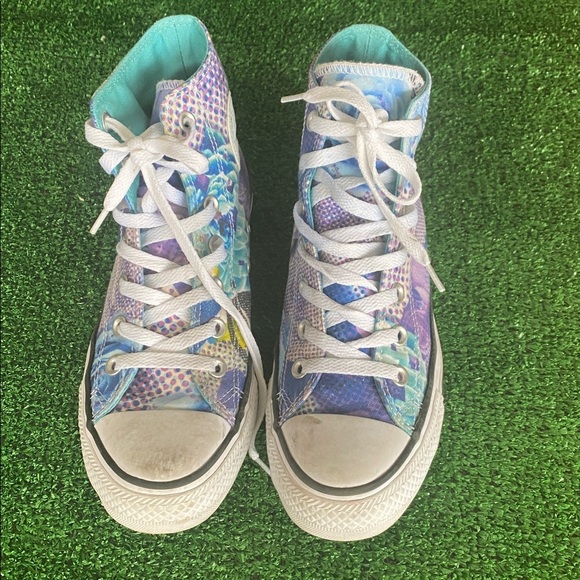 Converse Chuck Taylor All Star Hi Digital Floral Sneakers Women’s US 7 L-13 - Picture 2 of 7